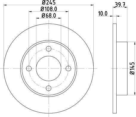 HELLA 8DD 355 122-372 - Тормозной диск autospares.lv