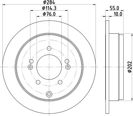 HELLA 8DD 355 122-291 - Тормозной диск autospares.lv