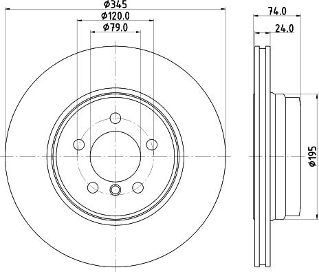 HELLA 8DD 355 122-251 - Тормозной диск autospares.lv