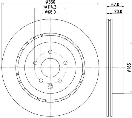 HELLA 8DD 355 122-261 - Тормозной диск autospares.lv