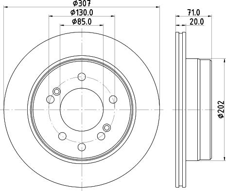 HELLA 8DD 355 122-211 - Тормозной диск autospares.lv