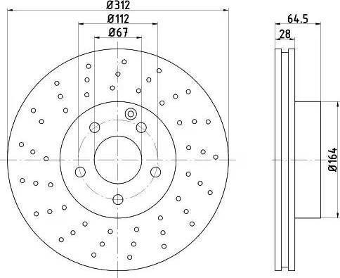 HELLA 8DD 355 109-451 - Тормозной диск autospares.lv