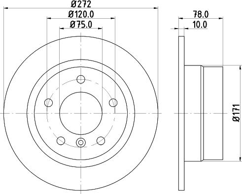 HELLA 8DD 355 127-171 - Тормозной диск autospares.lv