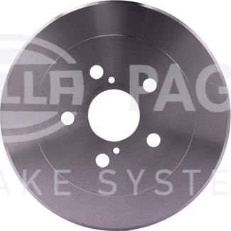 HELLA 8DT 355 300-501 - Тормозной барабан autospares.lv