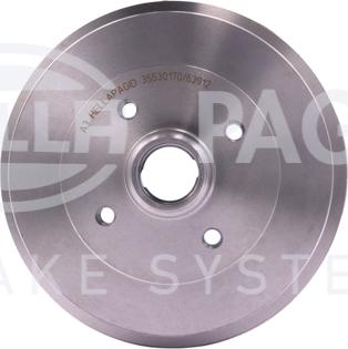 HELLA 8DT 355 301-701 - Тормозной барабан autospares.lv