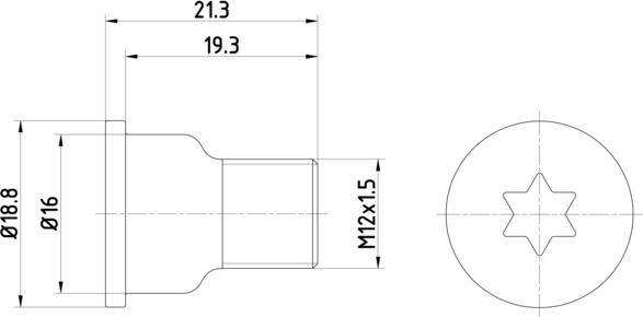 HELLA 8DZ 355 209-051 - Болт, диск тормозного механизма autospares.lv