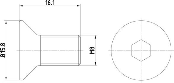 HELLA 8DZ 355 209-061 - Болт, диск тормозного механизма autospares.lv