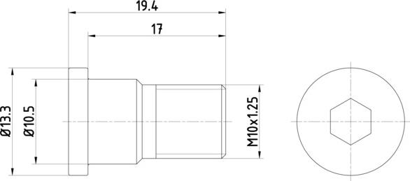 HELLA 8DZ 355 209-071 - Болт, диск тормозного механизма autospares.lv