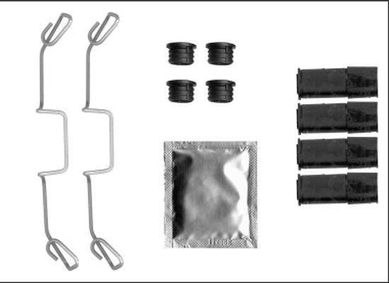 HELLA 8DZ 355 205-611 - Комплект принадлежностей, тормозной суппорт autospares.lv