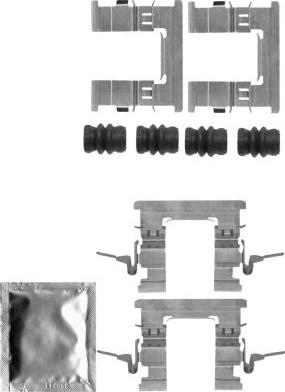 HELLA 8DZ 355 205-211 - Комплектующие для колодок дискового тормоза autospares.lv