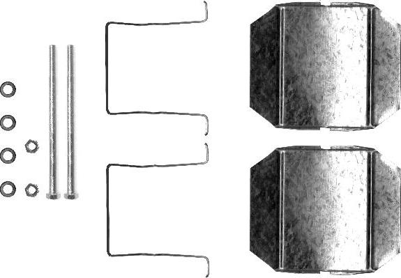 HELLA 8DZ 355 202-751 - Комплектующие для колодок дискового тормоза autospares.lv