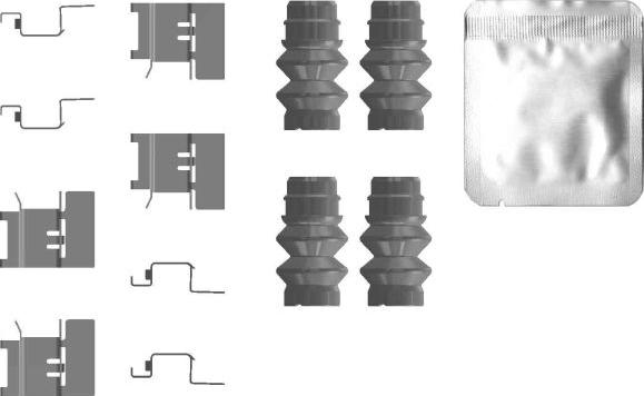 HELLA 8DZ 355 207-401 - Комплектующие для колодок дискового тормоза autospares.lv