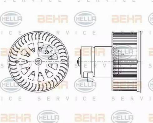 HELLA 8EW 009 157-161 - Вентилятор салона autospares.lv