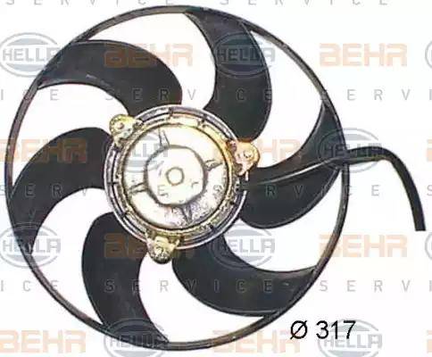 HELLA 8EW 351 044-181 - Вентилятор, охлаждение двигателя autospares.lv