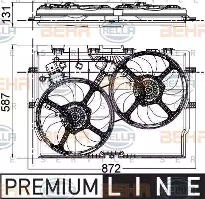 HELLA 8EW 351 041-431 - Вентилятор, охлаждение двигателя autospares.lv