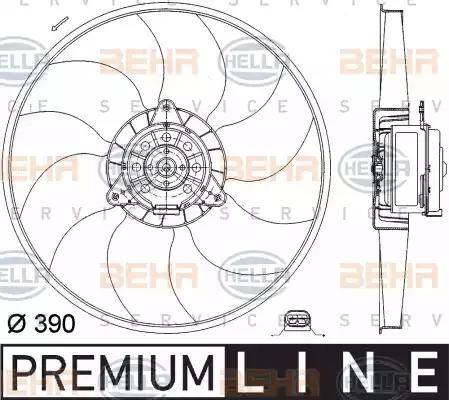 HELLA 8EW 351 041-241 - Вентилятор, охлаждение двигателя autospares.lv