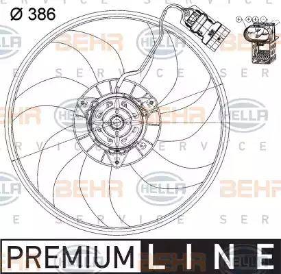 HELLA 8EW 351 039-731 - Вентилятор, охлаждение двигателя autospares.lv