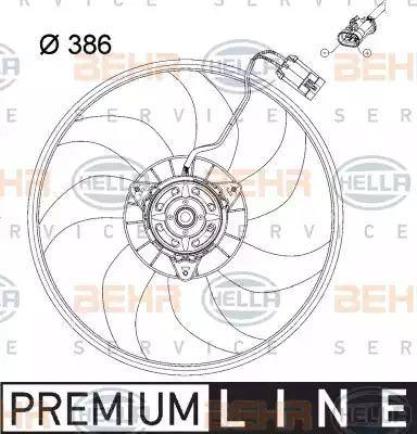 HELLA 8EW 351 034-431 - Вентилятор, охлаждение двигателя autospares.lv