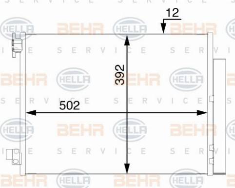 HELLA 8FC 351 008-484 - Конденсатор кондиционера autospares.lv