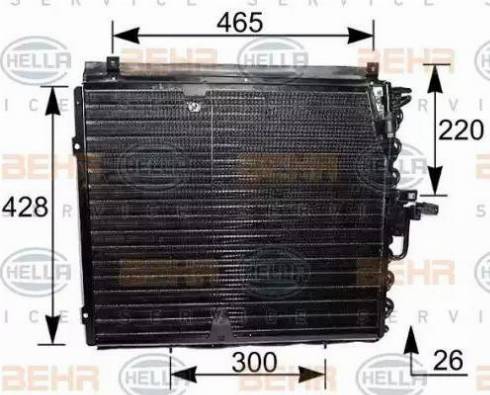 HELLA 8FC 351 035-181 - Конденсатор кондиционера autospares.lv