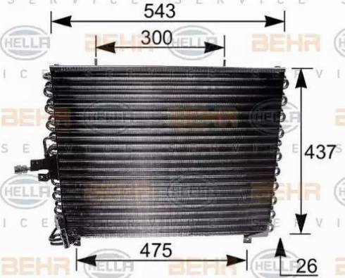 HELLA 8FC 351 035-211 - Конденсатор кондиционера autospares.lv