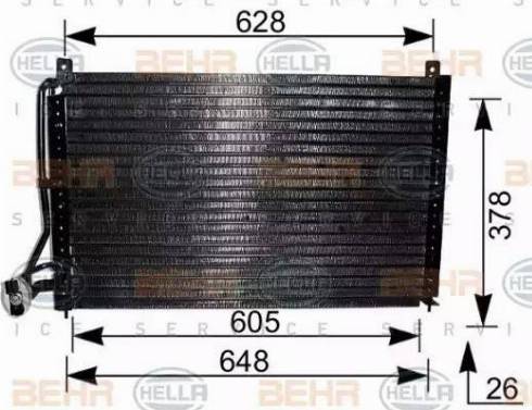 HELLA 8FC 351 036-181 - Конденсатор кондиционера autospares.lv