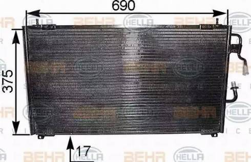 HELLA 8FC 351 036-171 - Конденсатор кондиционера autospares.lv