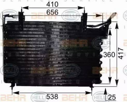 HELLA 8FC 351 036-781 - Конденсатор кондиционера autospares.lv