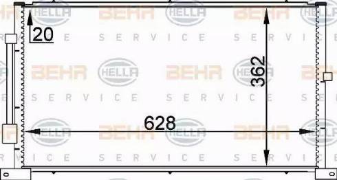 HELLA 8FC 351 038-714 - Конденсатор кондиционера autospares.lv