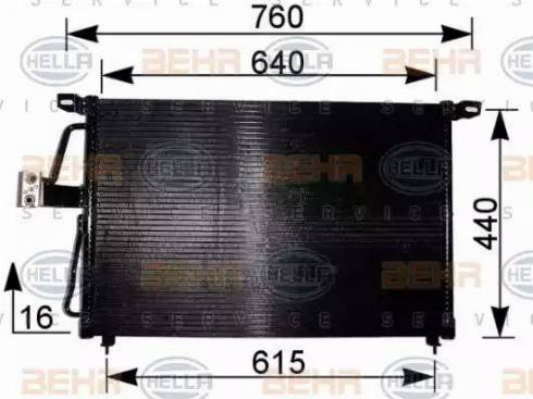 HELLA 8FC 351 037-611 - Конденсатор кондиционера autospares.lv