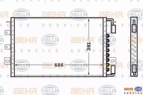 HELLA 8FC 351 024-131 - Конденсатор кондиционера autospares.lv