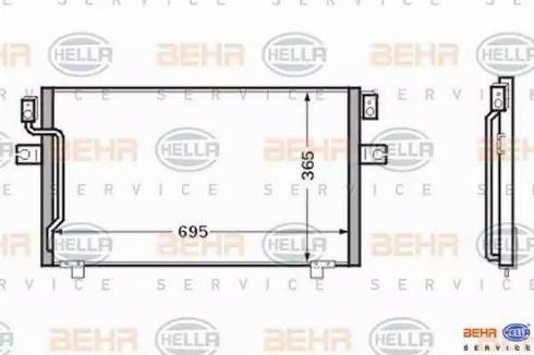 HELLA 8FC 351 024-171 - Конденсатор кондиционера autospares.lv