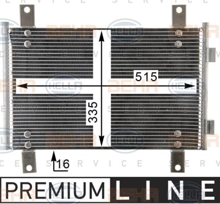 HELLA 8FC 351 343-591 - Конденсатор кондиционера autospares.lv