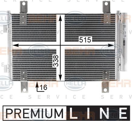 HELLA 8FC 351 343-781 - Конденсатор кондиционера autospares.lv