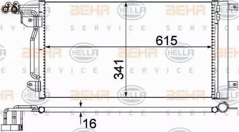 HELLA 8FC 351 309-134 - Конденсатор кондиционера autospares.lv