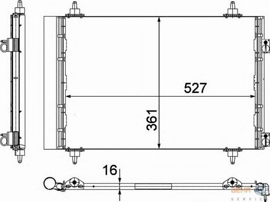 HELLA 8FC 351 304-271 - Конденсатор кондиционера autospares.lv