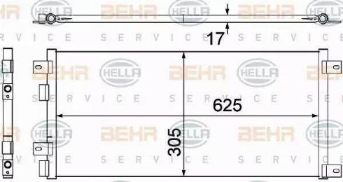 HELLA 8FC 351 305-681 - Конденсатор кондиционера autospares.lv