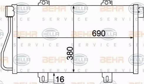 HELLA 8FC 351 306-681 - Конденсатор кондиционера autospares.lv