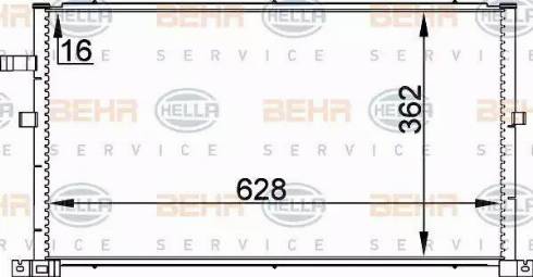 HELLA 8FC 351 300-324 - Конденсатор кондиционера autospares.lv