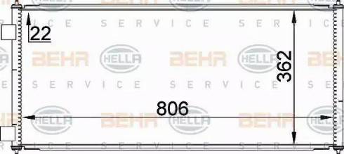 HELLA 8FC 351 300-751 - Конденсатор кондиционера autospares.lv