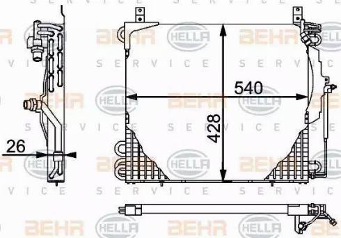 HELLA 8FC 351 301-481 - Конденсатор кондиционера autospares.lv