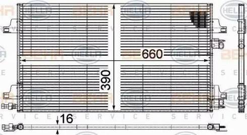 HELLA 8FC 351 301-644 - Конденсатор кондиционера autospares.lv