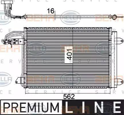 HELLA 8FC 351 301-041 - Конденсатор кондиционера autospares.lv