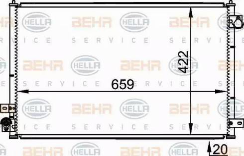 HELLA 8FC 351 301-231 - Конденсатор кондиционера autospares.lv