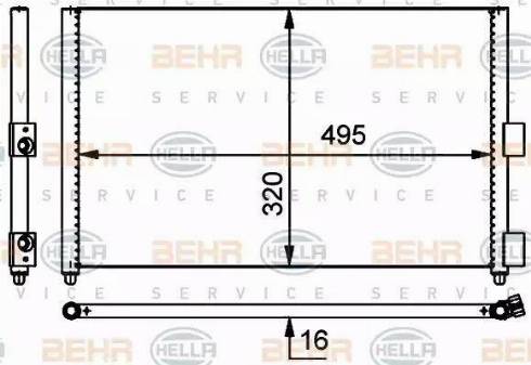 HELLA 8FC 351 301-701 - Конденсатор кондиционера autospares.lv