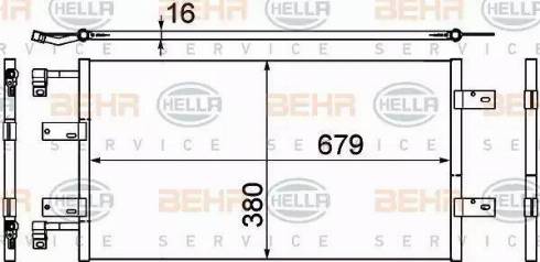 HELLA 8FC 351 303-591 - Конденсатор кондиционера autospares.lv