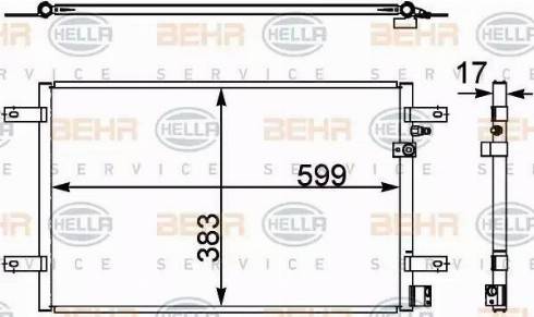 HELLA 8FC 351 302-451 - Конденсатор кондиционера autospares.lv