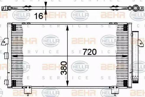 HELLA 8FC 351 302-111 - Конденсатор кондиционера autospares.lv