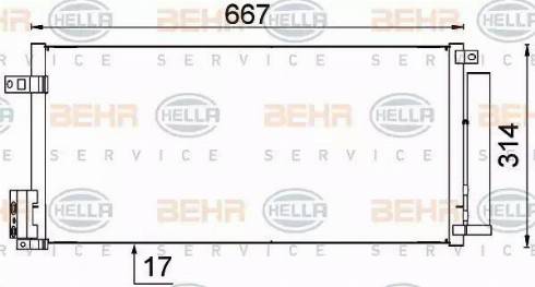 HELLA 8FC 351 319-161 - Конденсатор кондиционера autospares.lv