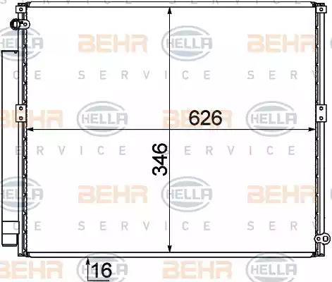 HELLA 8FC 351 310-161 - Конденсатор кондиционера autospares.lv